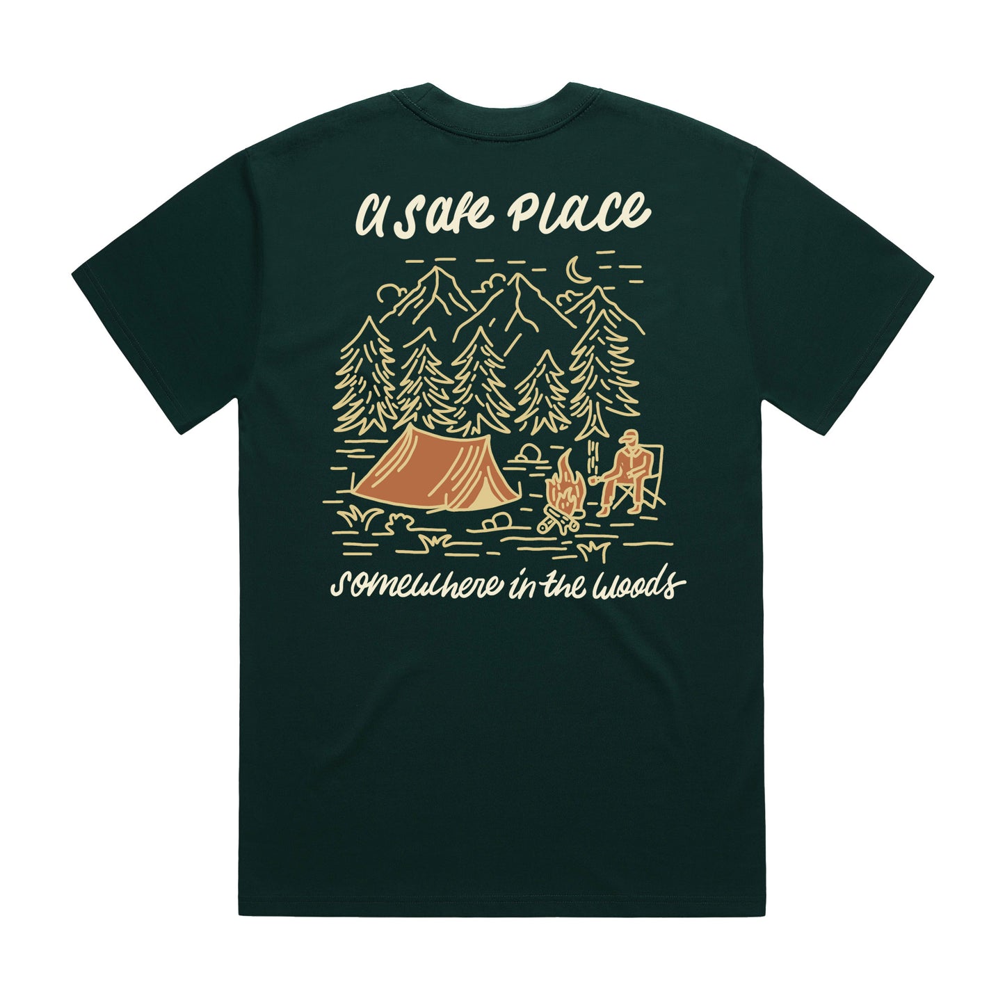 Somewhere in the woods -  Pine Green T-Shirt