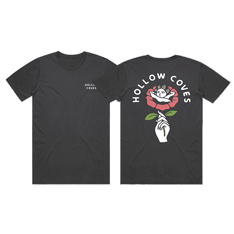 Flower Faded Black T-shirt