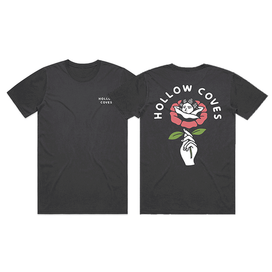 Flower Faded Black T-shirt